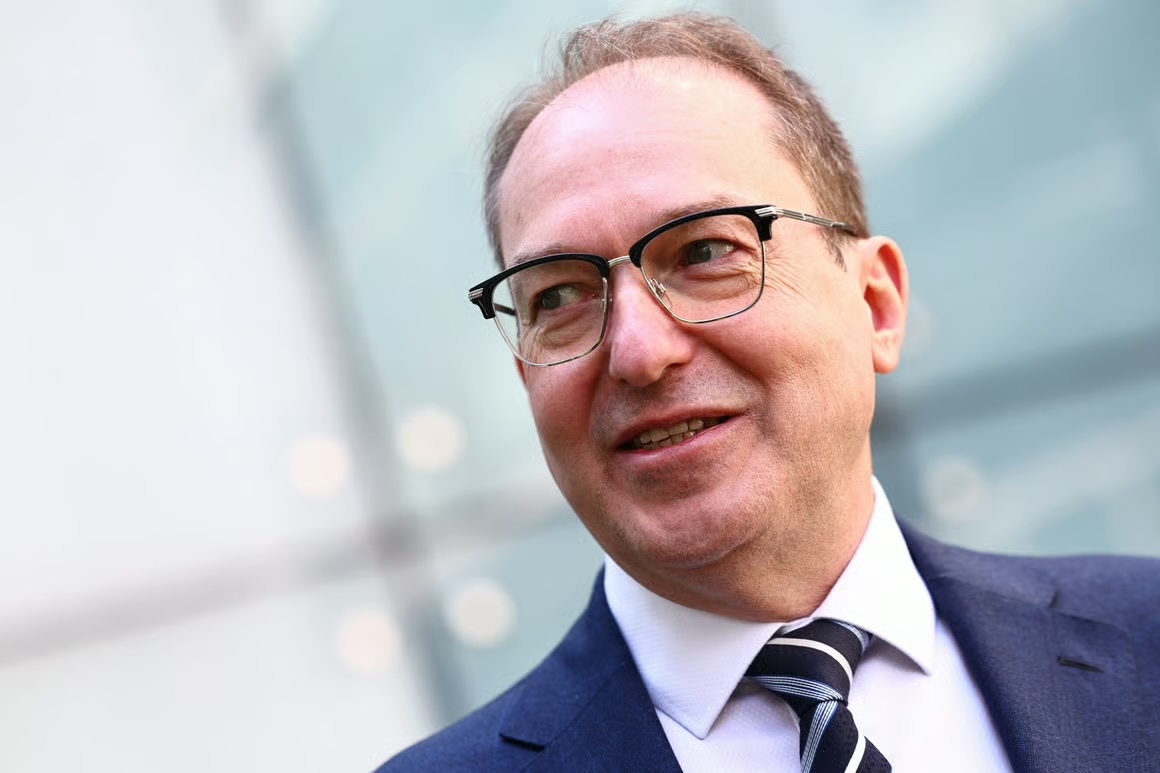 Alexander Dobrindt smiling outdoors in Berlin